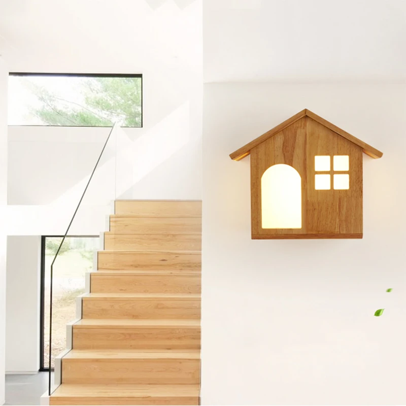  Nordic Sconce Wall Lights Wood Led Wandlamp Glass Lamp luminaria Modern Loft decor Bedroom Hallway  - 32799309947