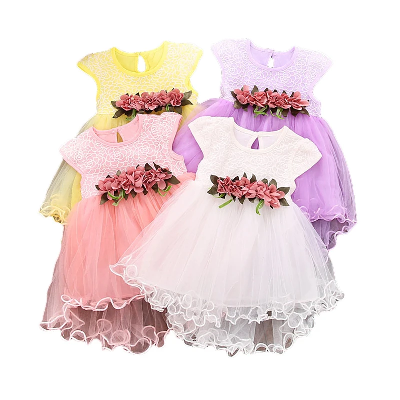2017-summer-Lolita-fashion-new-girls-short-sleeved-round-neck-cute-hight-waist-flower-princess-dress
