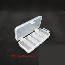 Y061 небольших наконечников пять контейнер для салата ящики для приманки Азии коробки с принадлежностями поплавки коробка 6*13*2,5 см
