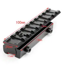 11 мм расширение ласточкин хвост до 20 мм Вивер Пикатинни адаптер база Riser Rail Mount