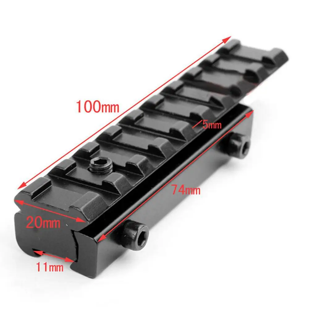 11mm Dovetail Extension to 20mm Weaver Picatinny Adapter Base Riser Rail Mount | Спорт и развлечения