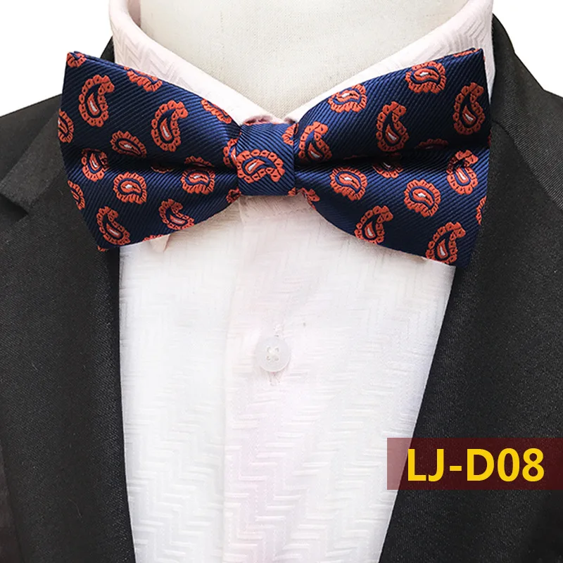 Мужской галстук-бабочка стиль мужской розовый синий галстук-бабочка со стразом галстук шёлковый жаккардовый тканый мужской бабочка самостоятельно регулируемый галстук-бабочка мужской галстук-бабочка - Цвет: LJ D08