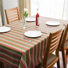 2016 Winter Neue Weihnachten Gestreiften Tischtuch Hohe Qualität Heißer Verkauf Tischdecke Abdeckung manteles para mesa Kostenloser Versand