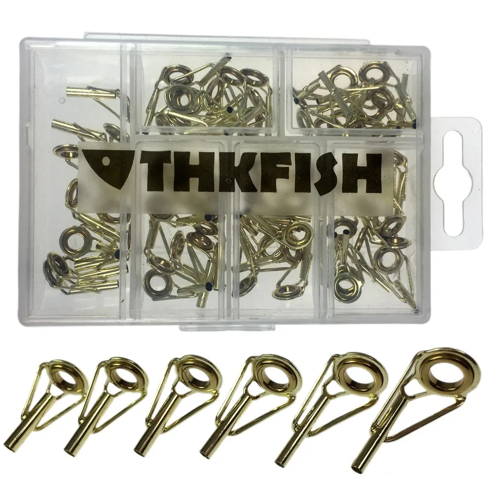 60Pcs 2.3mm 3.3mm Spinning Casting Fishing Pole Rod Tip Tops Repair Kit