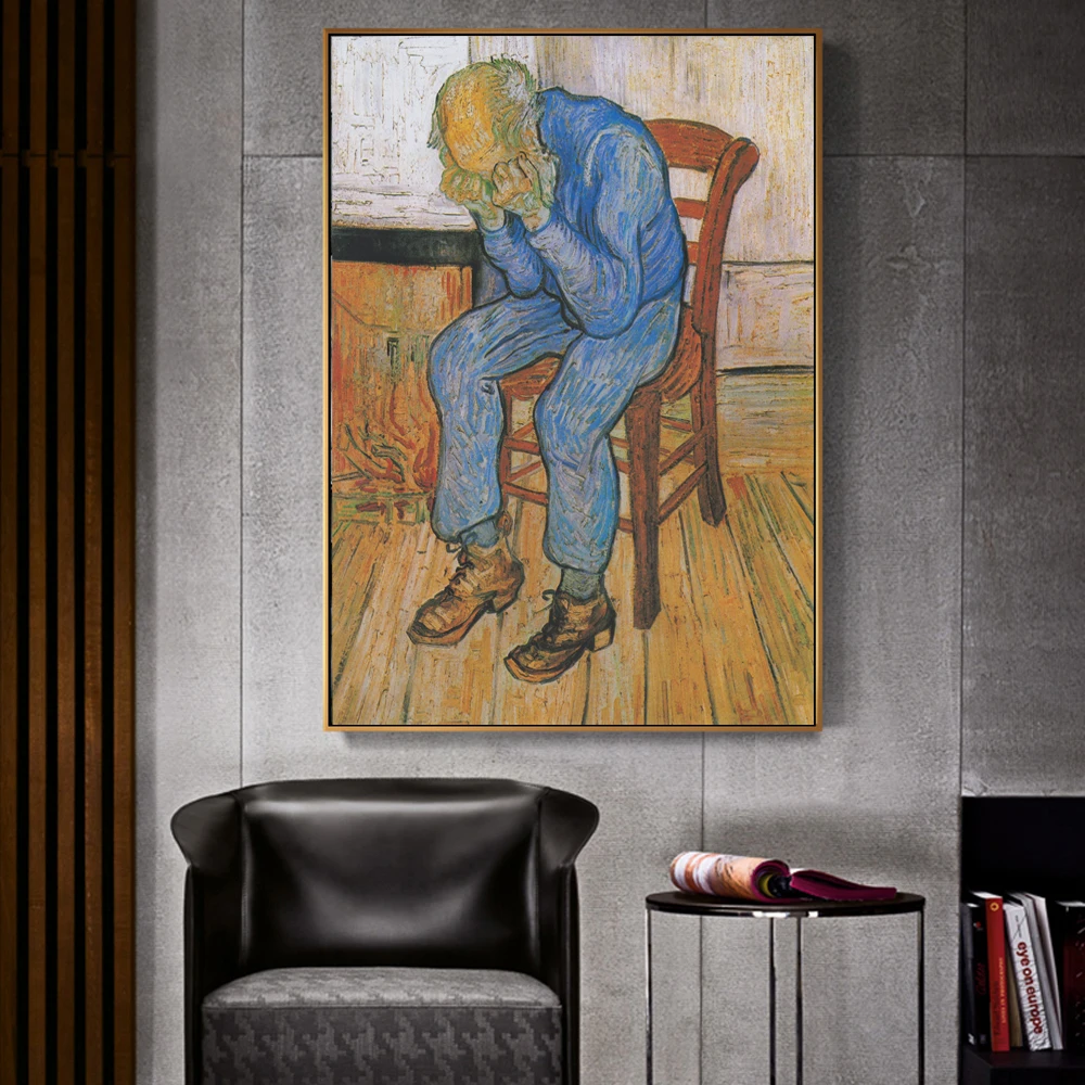 

Trauernder alter Mann Canvas Paintings Reproductions Van Gogh Artwork Impressionist Wall Art Prints For Living Room Wall Decor