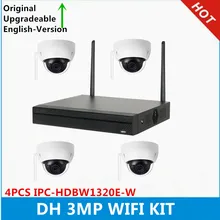Dahua 3MP купольная камера Wi-Fi комплект: 4 канала wifi NVR2104HS-W-4KS2 и 4 шт. 3MP наружная камера wifi IPC-HDBW1320E-W