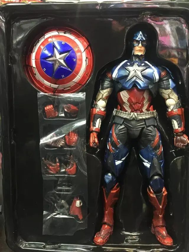 Play Arts 27cm Marvel Captain America Super Hero Action Figure Toys Play Arts 27cm Marvel Captain America Super Hero Action Figure Toys