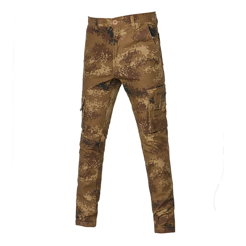 2017 Skinny Army Mens Pants Khaki Camouflage Military Tactical Sim Camo