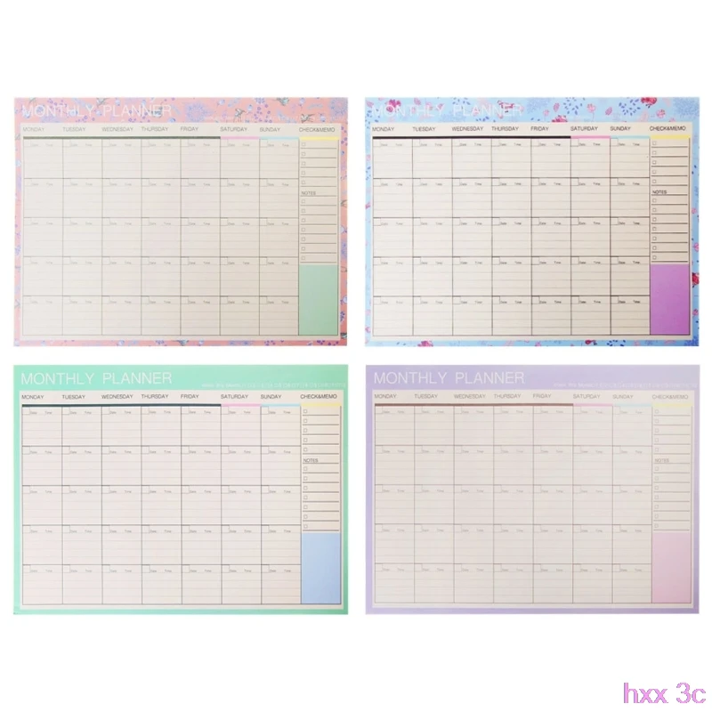 

New Monthly Paper Pad 20 Sheets DIY Planner Desk Agenda Gift School Office Supplies