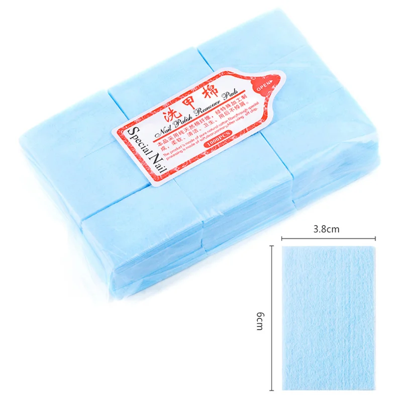 600 шт полотенце для ногтей УФ Гель-лак впитывающиеся салфетки ткань Защита окружающей среды Чистый хлопок одноразовое разгрузочное полотенце
