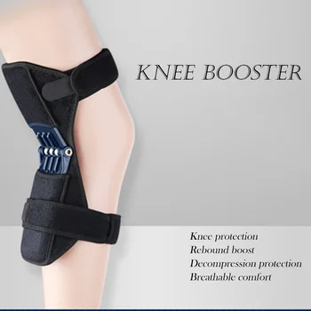 

New Knee Booster Joint Support Knee Pads Powerful Rebound Spring Force Adjustable Bi-Directional Straps For Runing And Sports