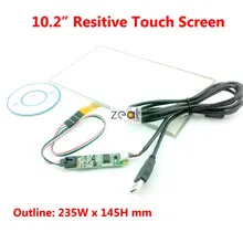 10.2″ Inch Resistive Resistance-Type Touch Screen + 4 Wire USB Controller Board for B101AW03 235*145mm