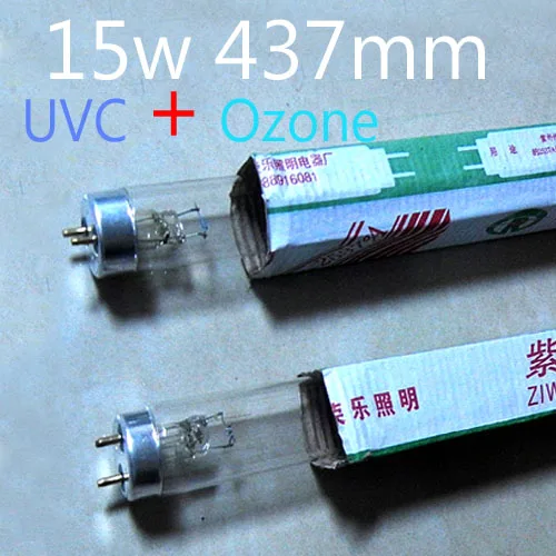 2-pack UVC кварцевый бактерицидный линейный заменяющий CFL светильник 10 Вт 15 Вт без озона и с озоном T8 G13 двусторонний UVC - Мощность в ваттах: 2PCS 15W with ozone