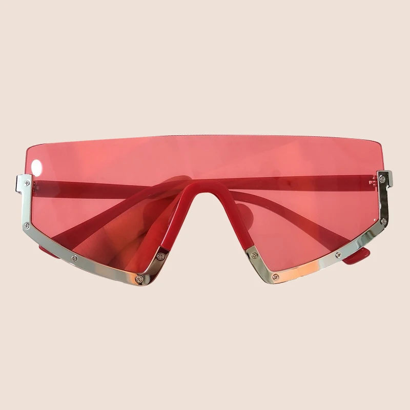 Очки солнцезащитные очки мужские брендовые дизайнерские цельные женские крупные солнцезащитные очки Оттенки UV400 - Цвет линз: No.6 sunglasses