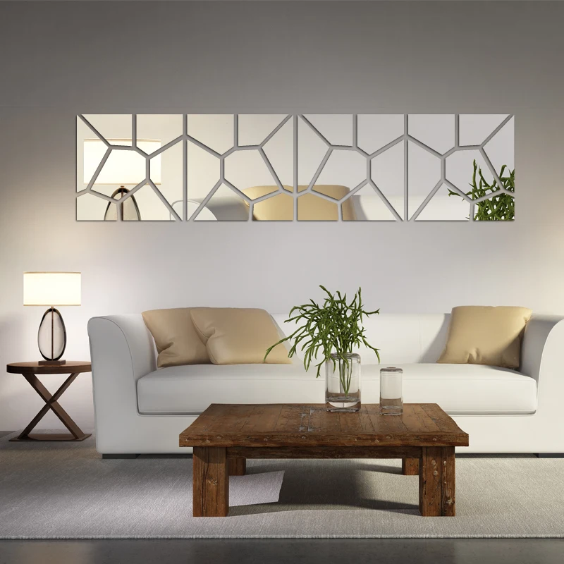 2017 new limited wall stickers big 3d decoration modern acrylic living home large mirror pattern surface