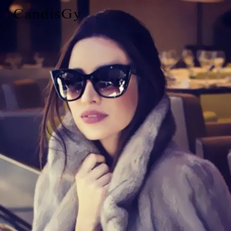 

Cat Eye Vintage Brand Designer Fashion Women Sunglasses Lady Female Retro Superstar Sun Glasses