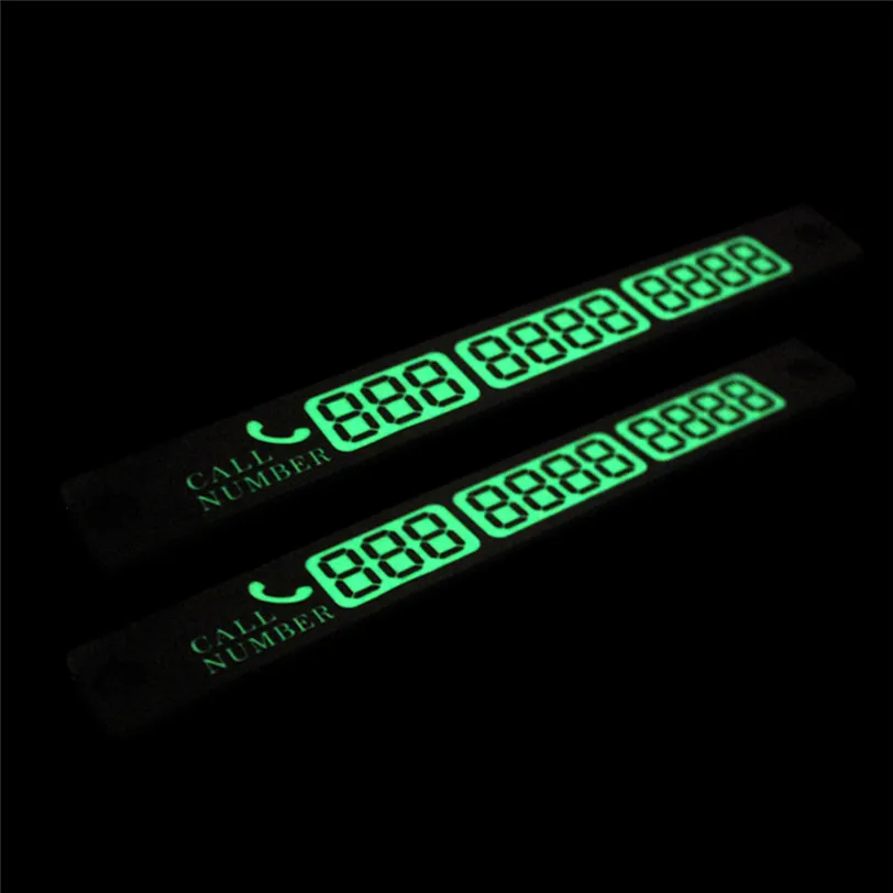 

New Car Luminous Temporary Parking Card With Suckers And Phone Number Card Plate universal car-styling