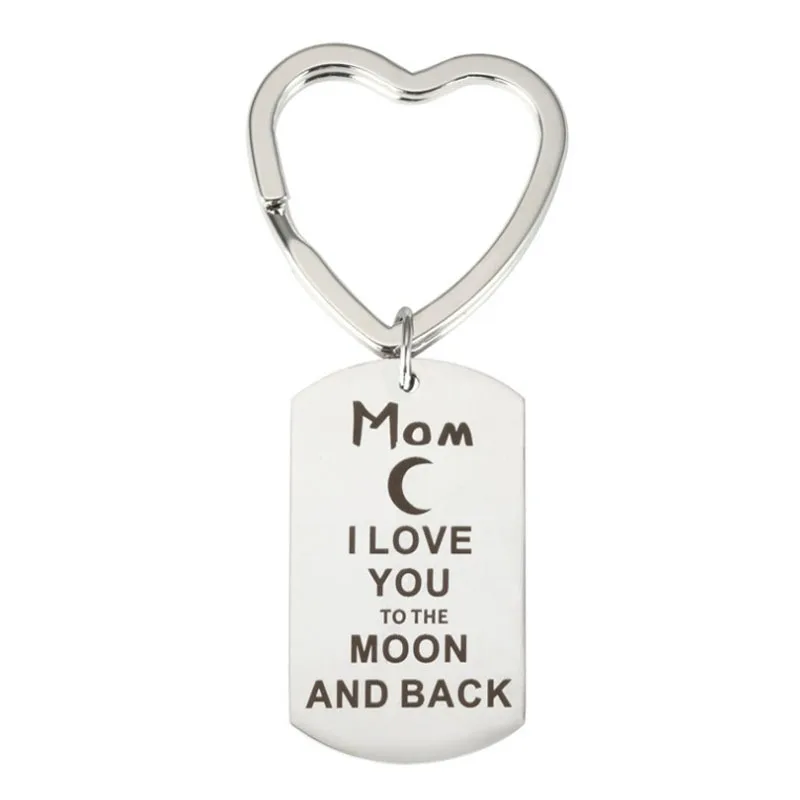 Брелок с надписью I Love You to The Moon And Back для мамы папы сына и дочки подарок на день