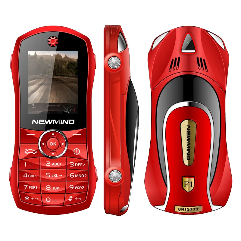 Мини мобильный телефон моноблок ввиде автомобиля NEWMIND F1 + GSM900/1800 мГц Dual SIM карты FM