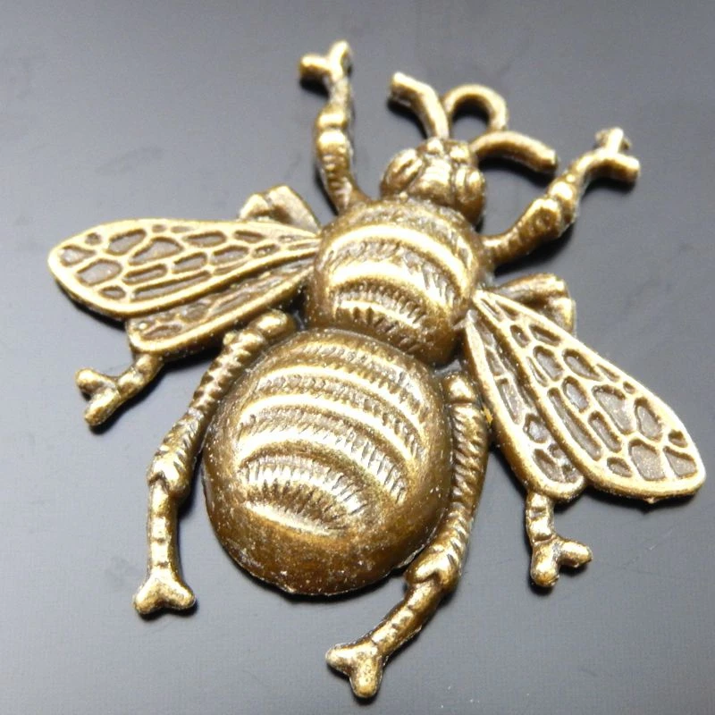 

8PCS Antique Bronze Alloy Honeybee Charm Pendant Jewelry Making 38*5*40mm 39774
