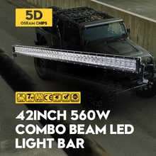 ForOsram 5D 560 W 42 “Combo LED Work Light Bar Dritto Esterno Luci Auto Rimorchio del Camion SUV ATV UTE Boat Off-road Driving Lampada