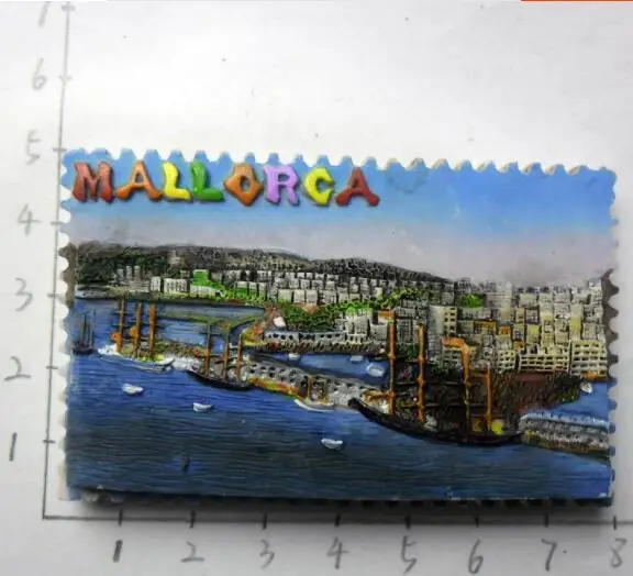 

Mallorca Spain Tourism Souvenirs Fridge Magnets Creative Resin Refrigerator Magnetic Message Stickers Home Decor Decoration