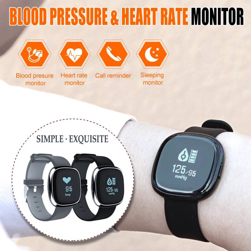 

P2 bluetooth Smart Watch Blood Pressure Heart Rate Monitor Pedometer Wristband Waterproof Adjustable Sleeping Monitor Message