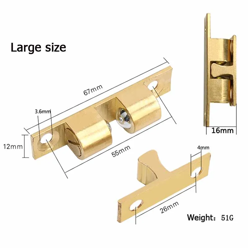4 шт. дверные Стопорные стопоры, Буфер Заслонки, магнитные дверные Захваты шкафа с винтами для шкафа, фурнитура для мебели - Color: Large size