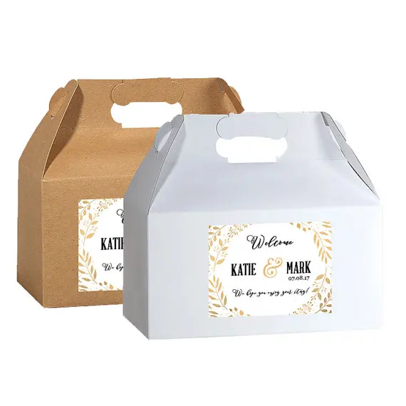 

Personalized Welcome Box Label Wedding Bag Labels - Wedding Favor Labels Welcome Stickers Box Stickers - Gold