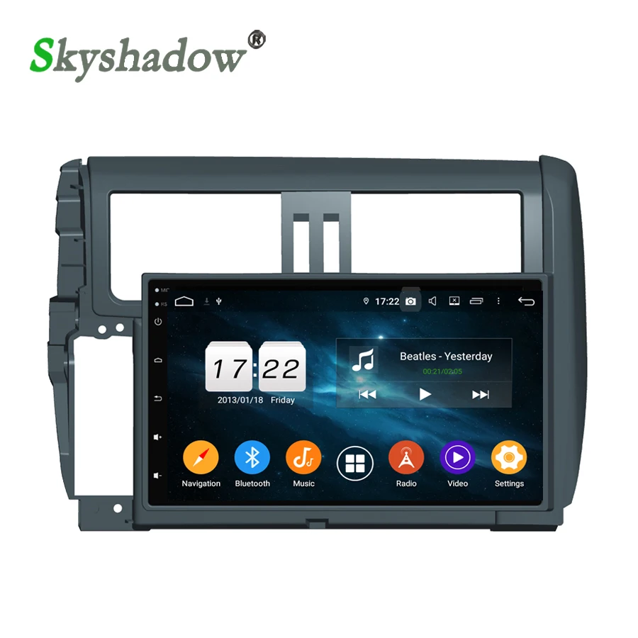 Sale DSP Android 9.0 4GB 32GB  Octa Core HD IPS Car DVD Player Wifi Bluetooth 4.2 RDS RADIO GPS map For Toyota PRADO 2010 - 2013 3
