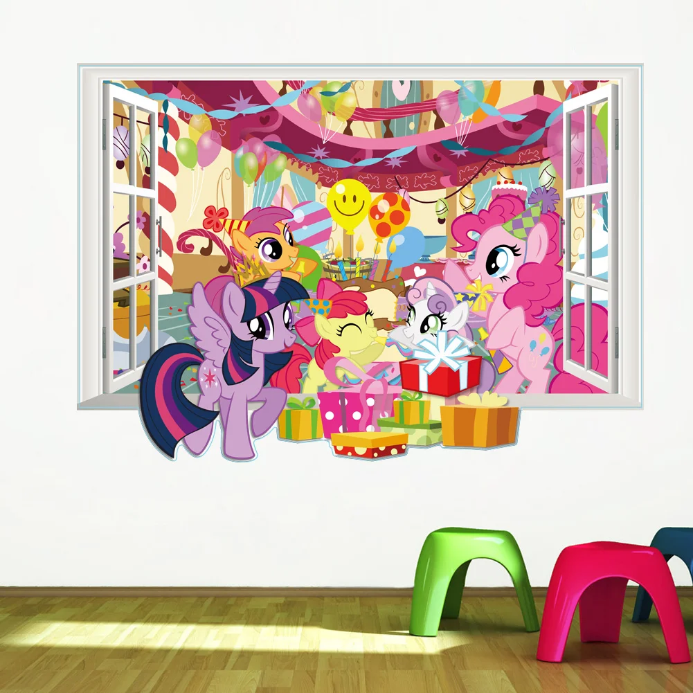 My Little Pony Wall Decals For Kids Room Window Stickers Diy My Little Pony Wall Decals For Kids Room Window Stickers Diy Mural Art Children Home Decor Twilight Sparkle In From Garden On