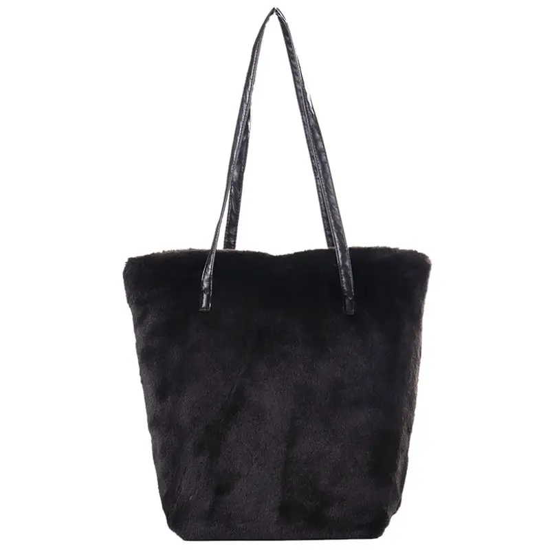 

Faux Fur Furry Sling Shoulder Handbag Bag Plush Fashion Top-Handle Hand Purses Bags Causal Tote Ladies Handbags Women Bag