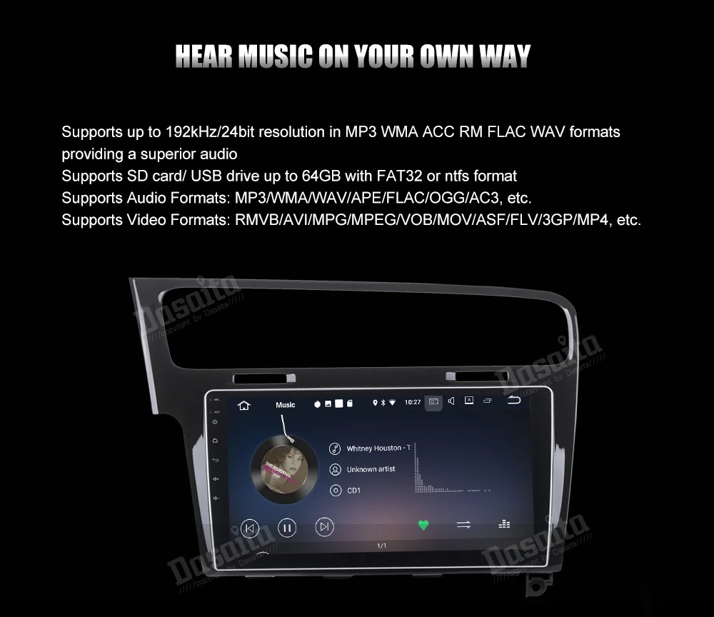 Sale Dasaita 10.2" Android 7.1 Car GPS Player Navi for VW Golf 7 2013 with 2G+16G Quad Core Car Stereo Multimedia Bluetooth No DVD 15 Sale Dasaita 10.2" Android 7.1 Car GPS Player Navi for VW Golf 7 2013 with 2G+16G Quad Core Car Stereo Multimedia Bluetooth No DVD 15