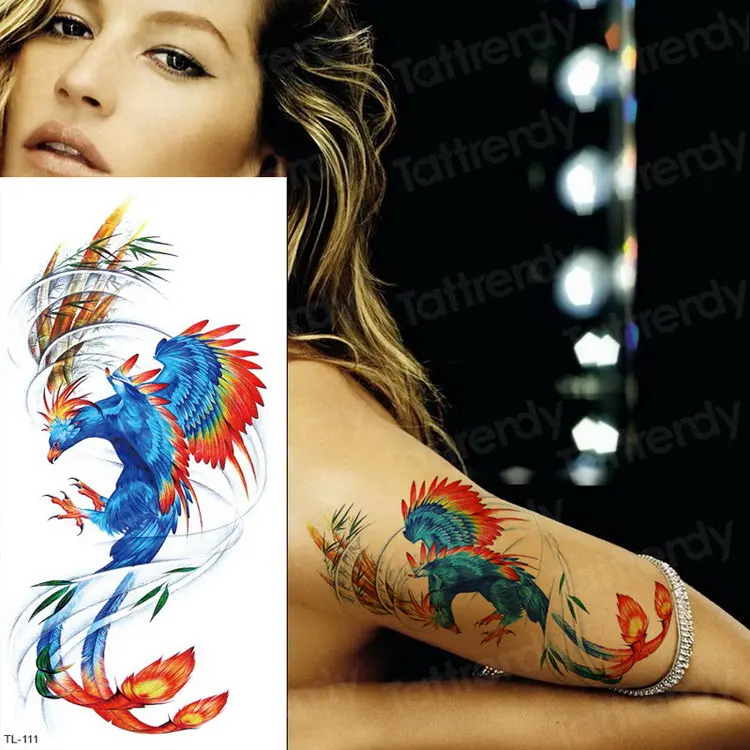 Временные татуировки животные Водная передача поддельные татуировки Дракон динозавр водостойкие Временные татуировки для женщин сексуальные тату боди-арт - Цвет: TL111