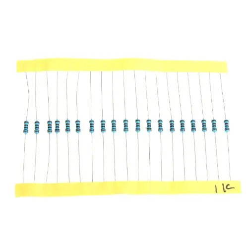 

100Pcs 1/4W 10-1M 1% Metal film resistor series Resistance Assortment Kit 10R 100R 220R 330R 470R 1K 4.7K 10K 100K ohm