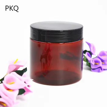 

200ml Plastic Jar With Black Lid Cosmetic jars Empty Cosmetic Containers Sample Containers Cream Jars Cosmetic Packaging