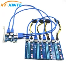 USB 3,0 PCI-E Express 1x to 16x удлинитель Riser Card Adapter Pcie 1 to 4 USB конвертер видеокарта для Miner BTC Litcoin