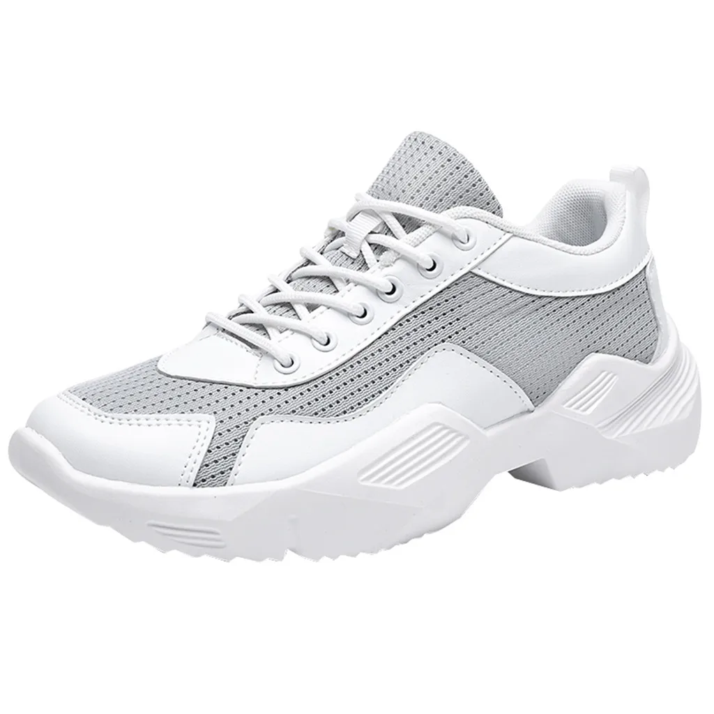 

Outdoor casual sneakers men Thick bottom running shoes 2019 new breathable comfortable simple black and white sport shoes