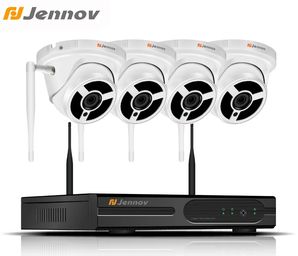 

Jennov 2MP 4CH HD Video Surveillance Kit Wifi Security Camera System Wireless CCTV System 1080P NVR IP Camera Waterproof P2P
