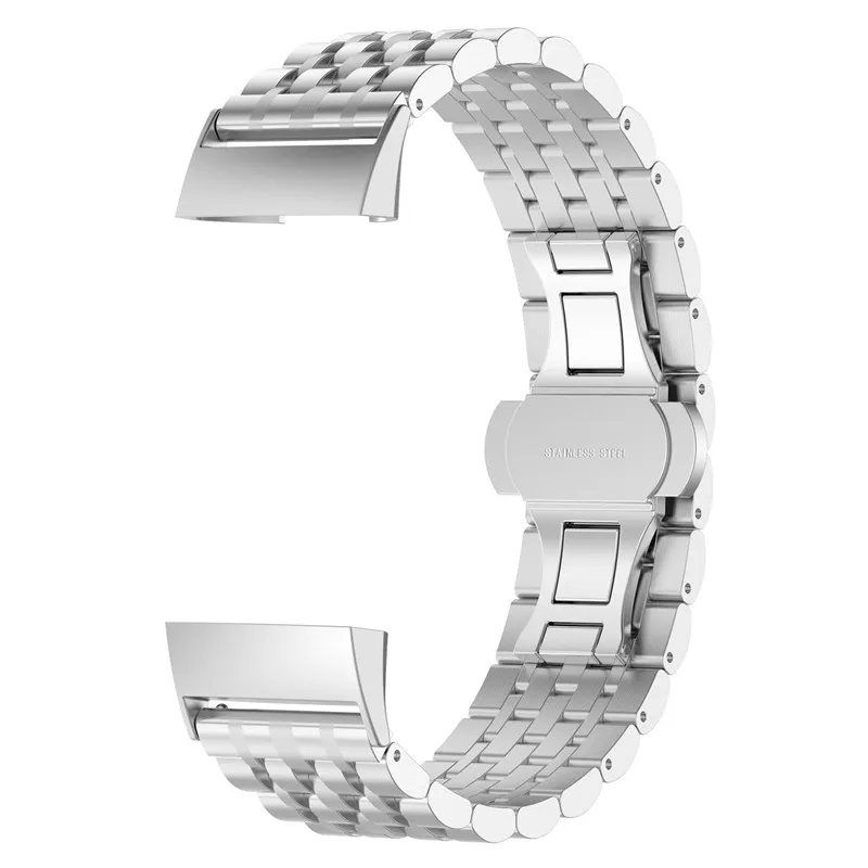 Metal Bands for Fitbit Charge 3 & Charge 3 SE Band Premium Stainless Steel Metal Band Strap Wristband for Women Men 10.25 (13)