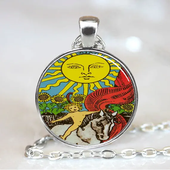 (1 шт./лот) винтажное ожерелье с подвеской в виде карты Таро ручной работы|pendant necklace