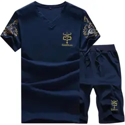 Тан Прохладный 2019 Новая мода спортивный костюм и футболка комплект для мужчин s футболка шорты для женщин + мужские шорты летний