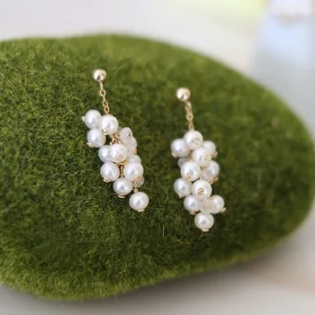 

LiiJi Unique AAA 3-4mm Nearround Freshwater Pearl Stud Earring 925 Sterling Silver Gold Color Earring Fashion Jewelry