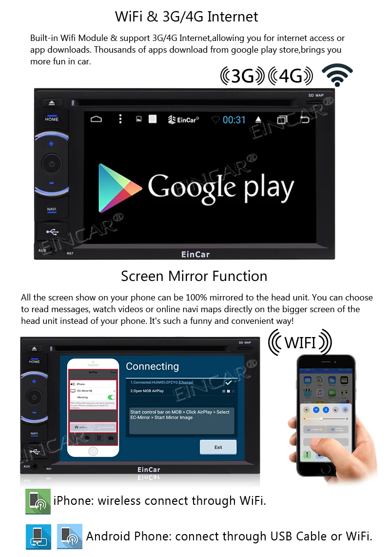 Top Head Unit Octa-Core car video Double Din Touch Screen Car DVD Player In Dash GPS Navigation Auto Radio Audio Support Bluetooth 5