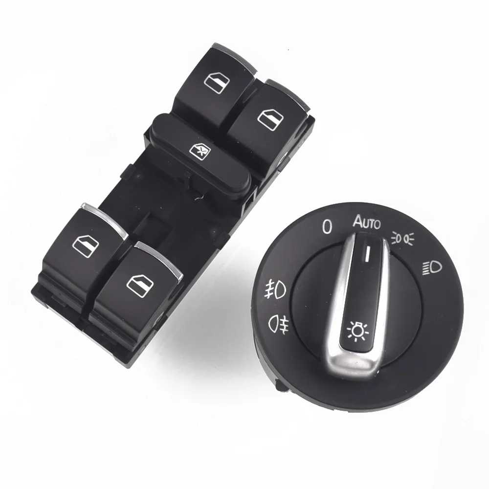 Window Headlight Auto Mirror Tailgate Fuel Door Switch 8pcs/lot For VW Passat B6 Tiguan 3C0962125B 5ND959565A 5ND941431B rocker switch electric window control switch tactile switch car door handle sensor switch steering wheel cruise control switch