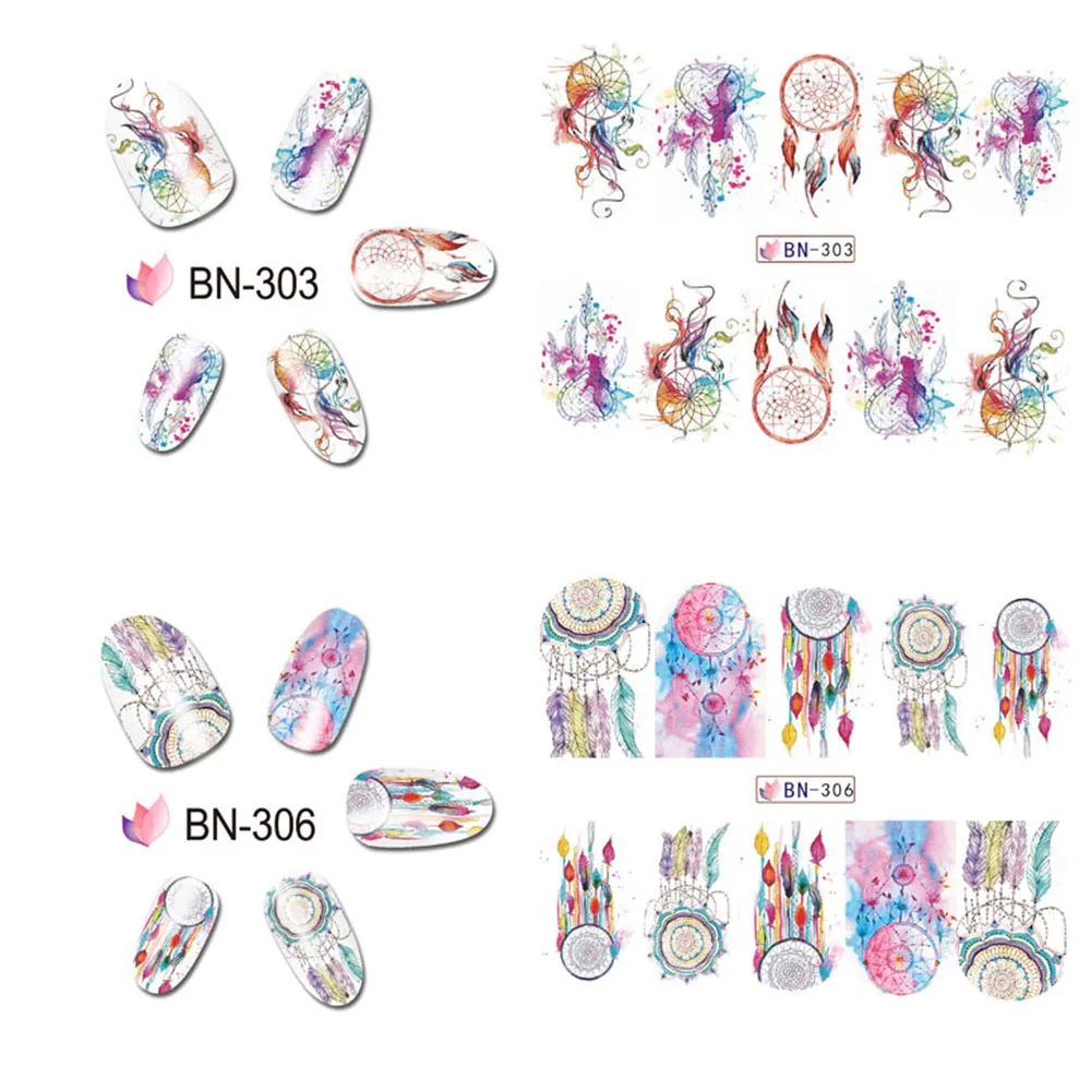 12pcs-New-Halloween-Night-Owl-Campanula-Pattern-Sticker-Water-Transfer-Nail-Art-Stickers-Decal-Slider-BN301 (4)