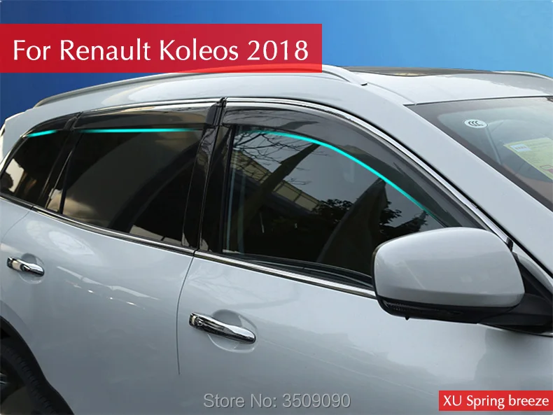 

Auto For CX 5 2017 Rain shield Rain Shelter Windows Shelter Window Visor Window Deflector Sun Visor For Renault Koleos 2017 2018