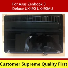 1" монитор ЖК-дисплей Экран Дисплей задняя шарниры для крышки полная сборка для Asus ZenBook 3V Deluxe UX490 UX490UA UX490UAR Панель Стекло