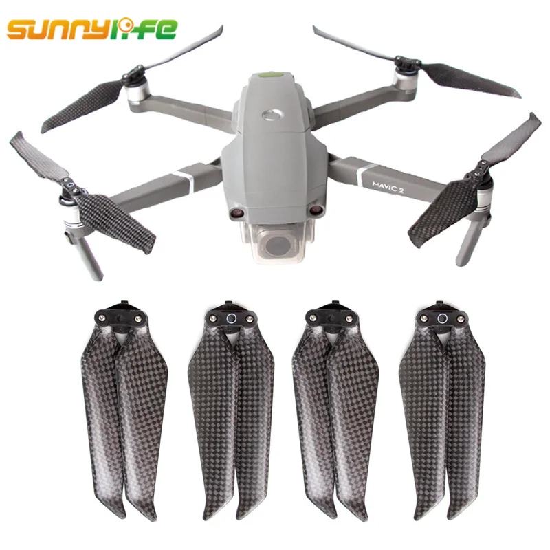 Sunnylife 8743 DJI Mavic 2 Pro Carbon Fiber Propeller Low Noise Reduction Blade Quick-release Props for Zoom |