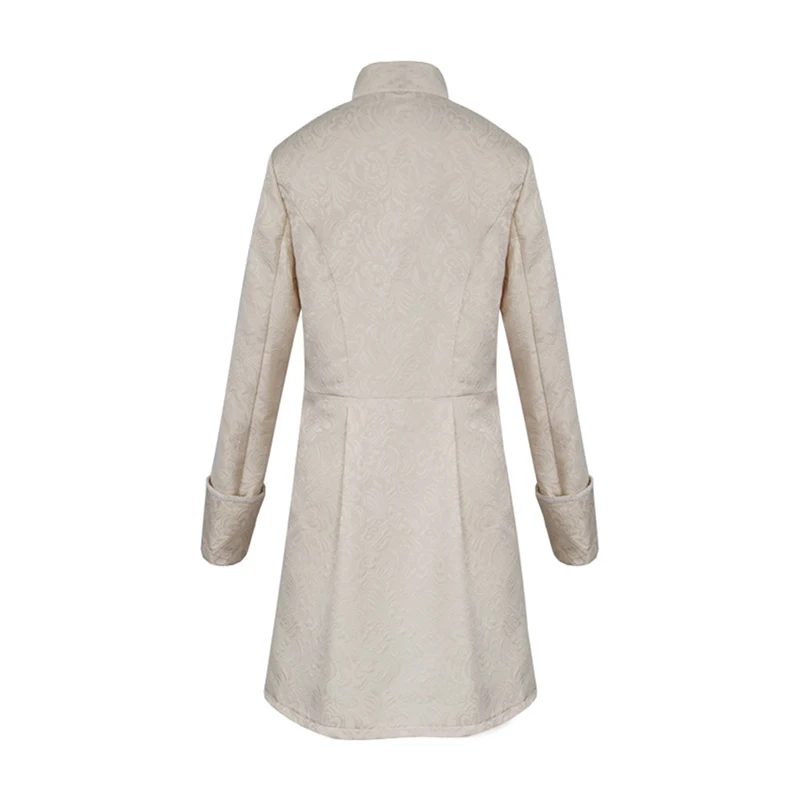 Spring Retro Gothic Steampunk Jacket Men Vintage Floral Outerwear Coat Casual Windbreaker Button Mens Overcoat Plus Size Jacket